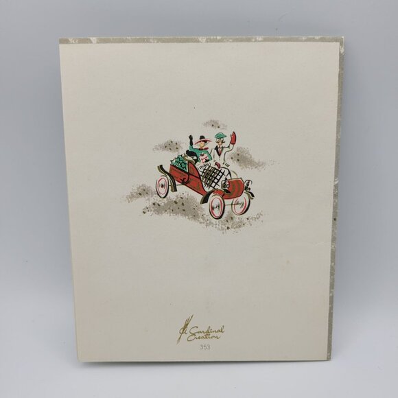 Vintage Christmas Greeting Card Nostalgic Holiday Design Cardinal Creation 353 - Picture 4 of 6